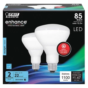 FEIT ELECTRIC BR30DMHO/950CA/2 LED,12.2 W,BR30,Medium Screw (E26),PK2 56JH52 - Picture 1 of 1