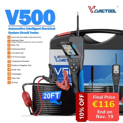 Kfz-Schaltkreistester Kraftstoffeinspritzdüsen-Test Oszilloskop Multimeter V500 - Bild 1 von 4