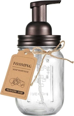 SheeChung Mason Jar Foaming Soap Dispenser-Rustproof Stainless Steel Bronze  - Image 1 of 4