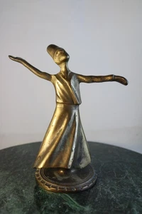 ANTIKE Wirbelnder Derwisch Bronze Skulptur Spinner Statue Figur Patina - Bild 1 von 9