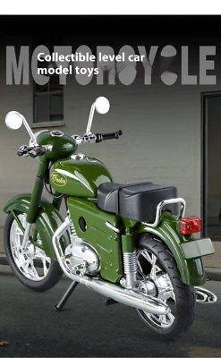 1:10 Czechoslovakia Jawa250 Classic Motorcycle Alloy Diecast Model Decorate - Image 1 of 4