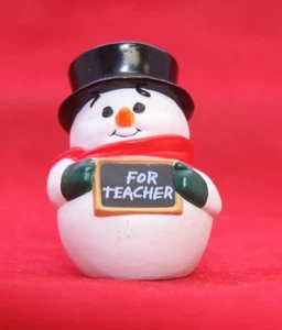Hallmark 1988 Snowman for Teacher Merry Miniature Christmas QFM1534 Mini - Picture 1 of 3