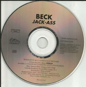 BECK Jack Ass w/ ULTRA RARE BUTCH VIG garbage REMIX PROMO DJ CD Single 1997 USA - Picture 1 of 1