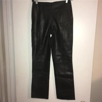 Pantalones Cache negros vintage años 80-90 100 % cuero genuino 2 Foto 1 de 4