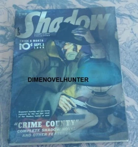 THE SHADOW SEPTEMBER 01 1940 AAA "CRIME COUNTY" MAXWELL GRANT PULP SEE VIDEO - Picture 1 of 1