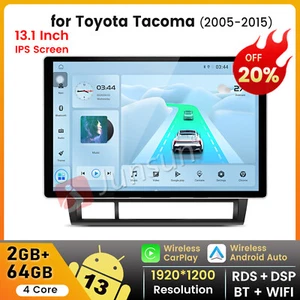 13.1" 2K CarPlay Android 13 Car Stereo Radio 2+64GB For Toyota Tacoma 2005-2013 - Foto 1 di 17