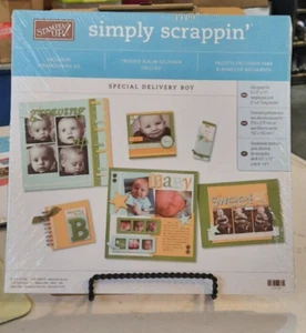 SIMPLY SCRAPPIN " SPECIAL DELIVERY BOY " KIT DESIGNED FOR SCRAPBOOKING 12 X 12 - Picture 1 of 5