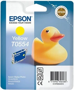 Cartouche d'encre d'origine Epson T0554 Yellow - Série Canard - Imagen 1 de 1