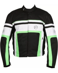 Buffalo Men's Retro Jacket Black Green Waterproof Motorcycle Jacket NEW - 2XL - Picture 1 of 7