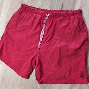 Bañador corto Nautica vintage rojo forrado de malla para hombre XL 34x6 - Imagen 1 de 8