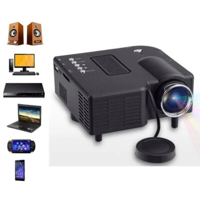 VIDEOPROIETTORE PROIETTORE LED MINI HD 1080P PROJECTOR AV USB VGA HDMI PC SD IT - Immagine 1 di 4