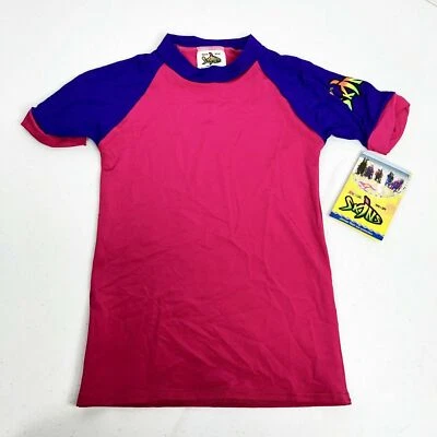 NUEVO CON ETIQUETAS Camisa de Natación Radicool Skinz Australia Rosa Púrpura Protección contra Erupciones Manga Corta 4 Foto 1 de 4