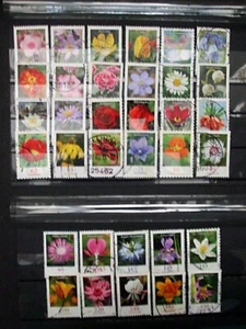 35 Blumen Briefmarken Deutsche Post gestempelt von 0,05 bis 4,50 Euro - Foto 1 di 2
