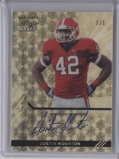 2011 Leaf Ultimate Draft Metal Prismatic 1/1 Justin Houston Rookie Auto RC 0v1