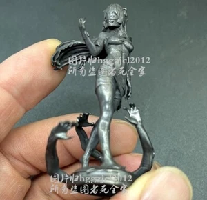 Estatua de niña de latón negro arte figura corporal modelo obras de arte colección decoración del hogar - Imagen 1 de 5