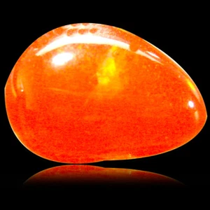 1.29 ct World class Fancy Cabochon (9 x 7 mm) Flashing Multicolor Red Fire Opal - Picture 1 of 1