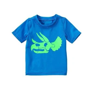 NWT CRAZY 8 Blue Dinosaur Boys Rashguard Short Sleeve Swim Shirt 6-12 Months - Picture 1 of 1
