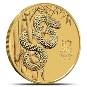 2025 1/2 oz Australian Gold Lunar Snake Coin (BU) - Picture 1 of 2