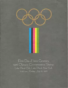 #1695-98 Ersttag Zeremonie Programm 13c Lake Placid Olympics - Bild 1 von 1