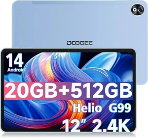 DOOGEE T40 Pro Tablet 12 20GB RAM 512GB ROM 2.4K Android 14 Helio G99 10800mAh - Imagen 1 de 8