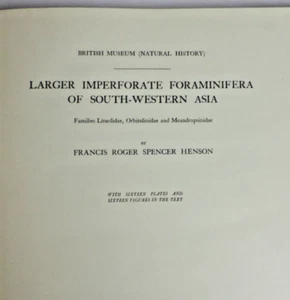Larger Imperforate Foraminifera of South-Western Asia by F.R.S. Henson HC 1948 - Picture 1 of 16