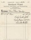 HAMELN, Rechnung 1910, Bernhard Wistel Destillerie Lik&#246;r-Fabrik