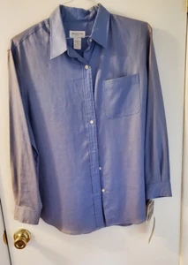 Jones New York Sport Leinenhemd L blau NEU UVP 58 $ - Bild 1 von 6