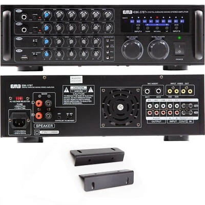EBK37 Digital Karaoke 700W Amplifier Key Control 2 MICs ECHO Excite Bluetooth UM - Image 1 of 4