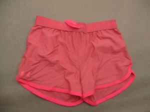 Under Armour HEAT GEAR Size L Girls Pink Stretch Waist Gym Running Shorts 072 - Picture 1 of 5