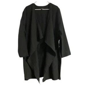 NEW Harve Bernard Women XL Draped Longline Open Front Cardigan Oversized Pockets - Picture 1 of 11