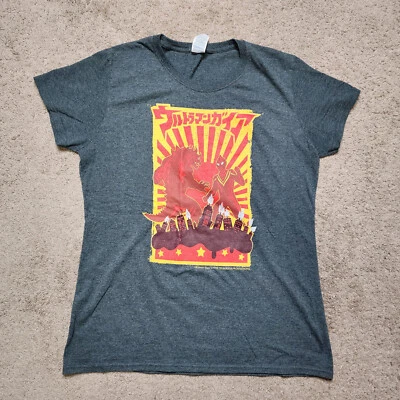 Vintage 1998 Ultraman Gaia T-Shirt Men’s Size L Gray Tsuburaya Productions Japan - Image 1 of 4