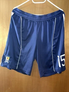 Scotland National Football Soccer Team Home Blue Shorts Adidas #15 Men's sz XL - Picture 1 of 9