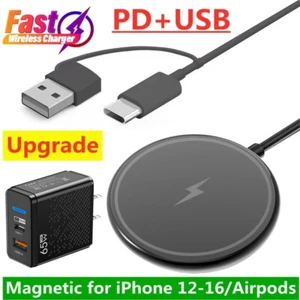 Mag safe Charger For iPhone 16 15 14 13 12Pro Max Magnetic Fast Wireless Charger - Afbeelding 1 van 21