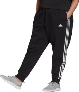 Pantalones de chándal Adidas de 3 rayas de vellón talla grande, para mujer, talla: 4XL, negros - Imagen 1 de 3