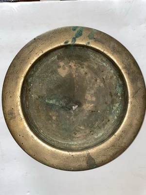 "Antiguo cuenco de bronce japonés con marca Kuzan, cuenca budista de 12"" fundido pesado" Foto 1 de 4