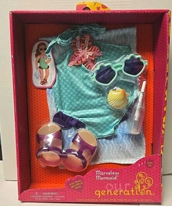 OUR GENERATION MARVELOUS MERMAID DOLL OUTFIT FOR 18" DOLLS NEW SHOES SWIMSUIT + - Picture 1 of 1