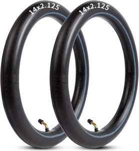 Tubo interior de 14 pulgadas de alta resistencia 14 X 2,125 tubos de bicicleta eléctrica con válvula en ángulo S - Imagen 1 de 6