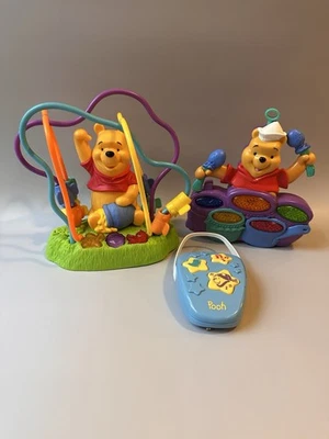 ✨Juguetes para bebés Winnie The Pooh 2000 de colección lote de 3 chupetes selvas iluminados musicales Foto 1 de 4