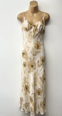 Maxi Vestido Victoria's Secret Vintage Y2K 100% Seda Pequeño Floral Sin Mangas Casa de Campo Foto 1 de 4