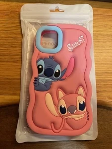 Custodia telefono rosa Lilo e Stitch iPhone 11 morbida sensazione, silicone, ondulata - Foto 1 di 1