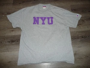 Champion NYU T Shirt New York University Large Vintage Y2K - Picture 1 of 5