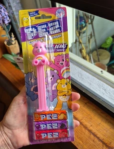 CARE BEARS Pink Cheer Bear PEZ Candy Dispenser UNLOCK THE MAGIC Orange Grape Che - Picture 1 of 14