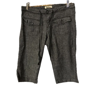 Pantalones cortos capri largos Be Bop gris/negro para mujer talla junior 3 26x15 elásticos Foto 1 de 4