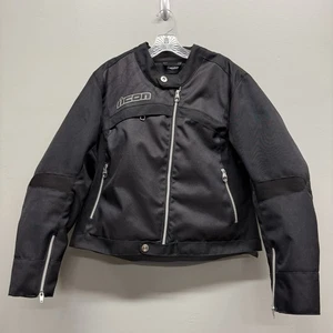 Icon Hella 2 Brand Womens Motorcycle Jacket Black Txtile  XLHarley Safety Lined - Bild 1 von 9