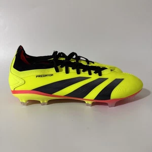 adidas Mens 9.5 PREDATOR 24 PRO FIRM GROUND SOCCER CLEATS Solar Yellow IG7776 - Picture 1 of 8