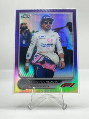 2022 Topps Chrome Formula 1 #16 Fernando Alonso Purple Refractor /399 - Image 1 of 2