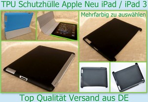 TPU case silicone case new iPad 2 / 3 protective case back bag comp. Smart Cover 