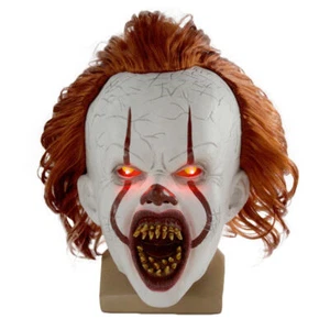 Stephen King's It Mask Pennywise Clown Mask Halloween Party Scary Mask Cosplay - Picture 1 of 10