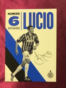 Druck-Autogramm LUCIO-Inter Mailand 11/12-NS BRASILIEN-Ex-Bayern-offizielle AK - Bild 1 von 2
