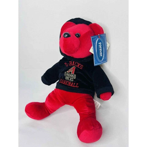 Forever Collectibles Bear Plush Baseball MLB Arizona DiamondBacks W/sweater Cover